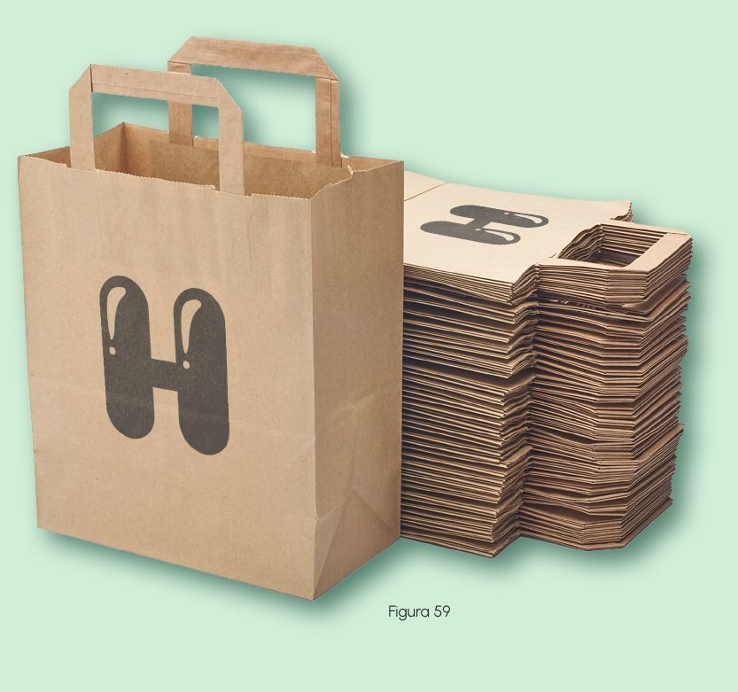 Bolsa de papel kraft con la H