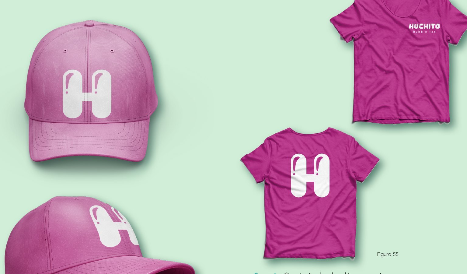 Gorra y camiseta magenta del uniforme con la H